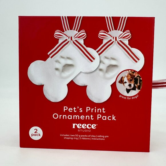 NEW Reece Studio Pet’s Print Ornament Pack Clay Paw Print Kit 2-Pack - Picture 1 of 5